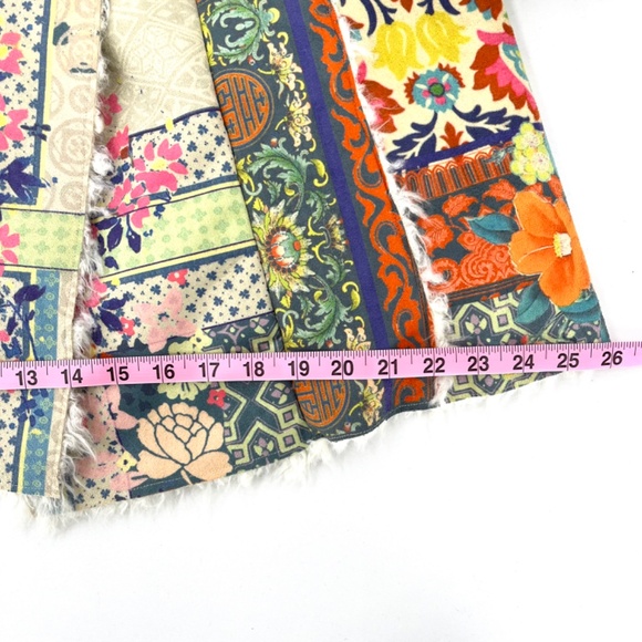 NWT Johnny Was Biya Multicolor Floral Drammen Suede Mid-Length Coat - Picture 11 of 14